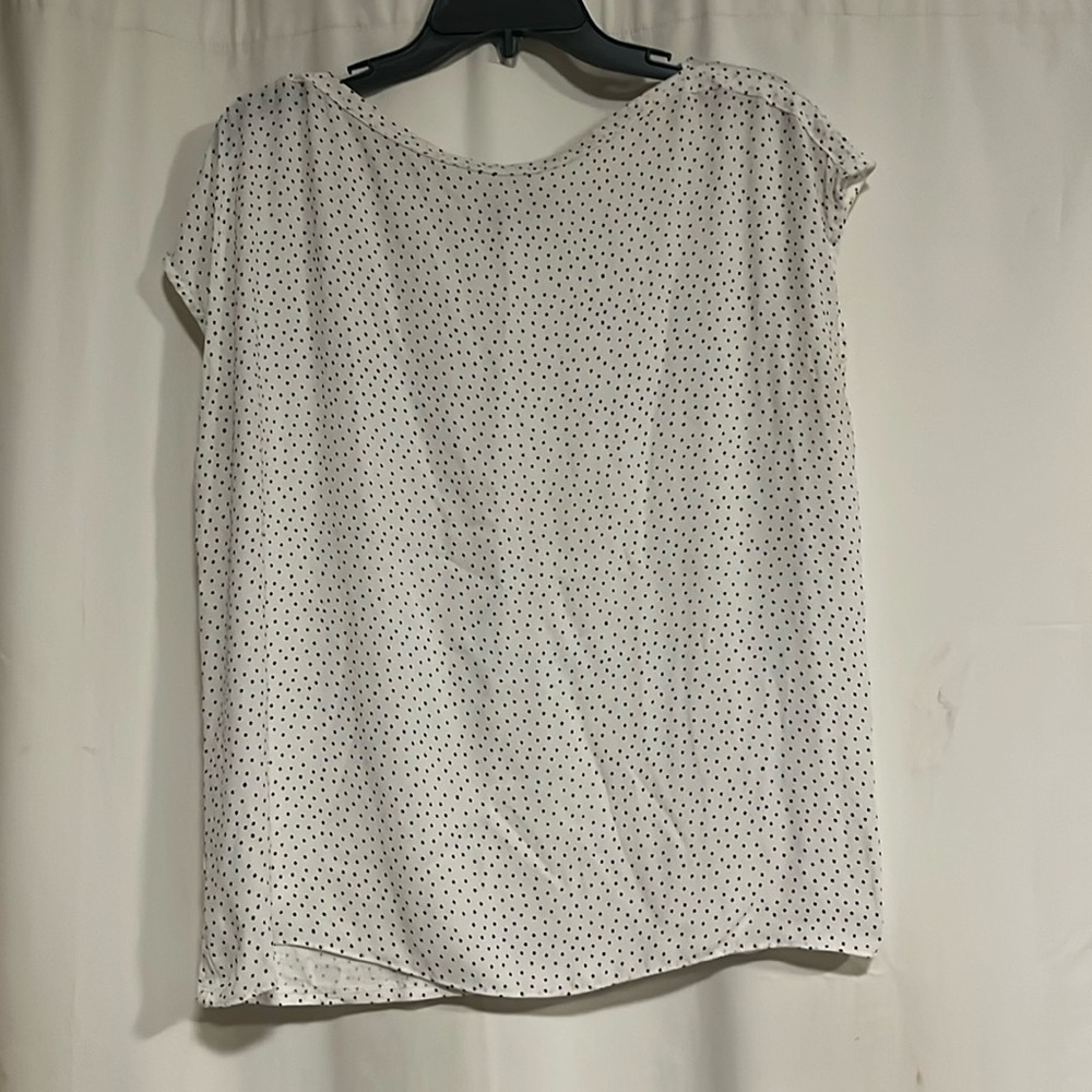LOFT Mixed Materials Shell XLP White with Black Pattern